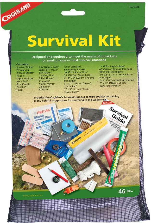 Coghlans Survival Kit w/Guide 9480