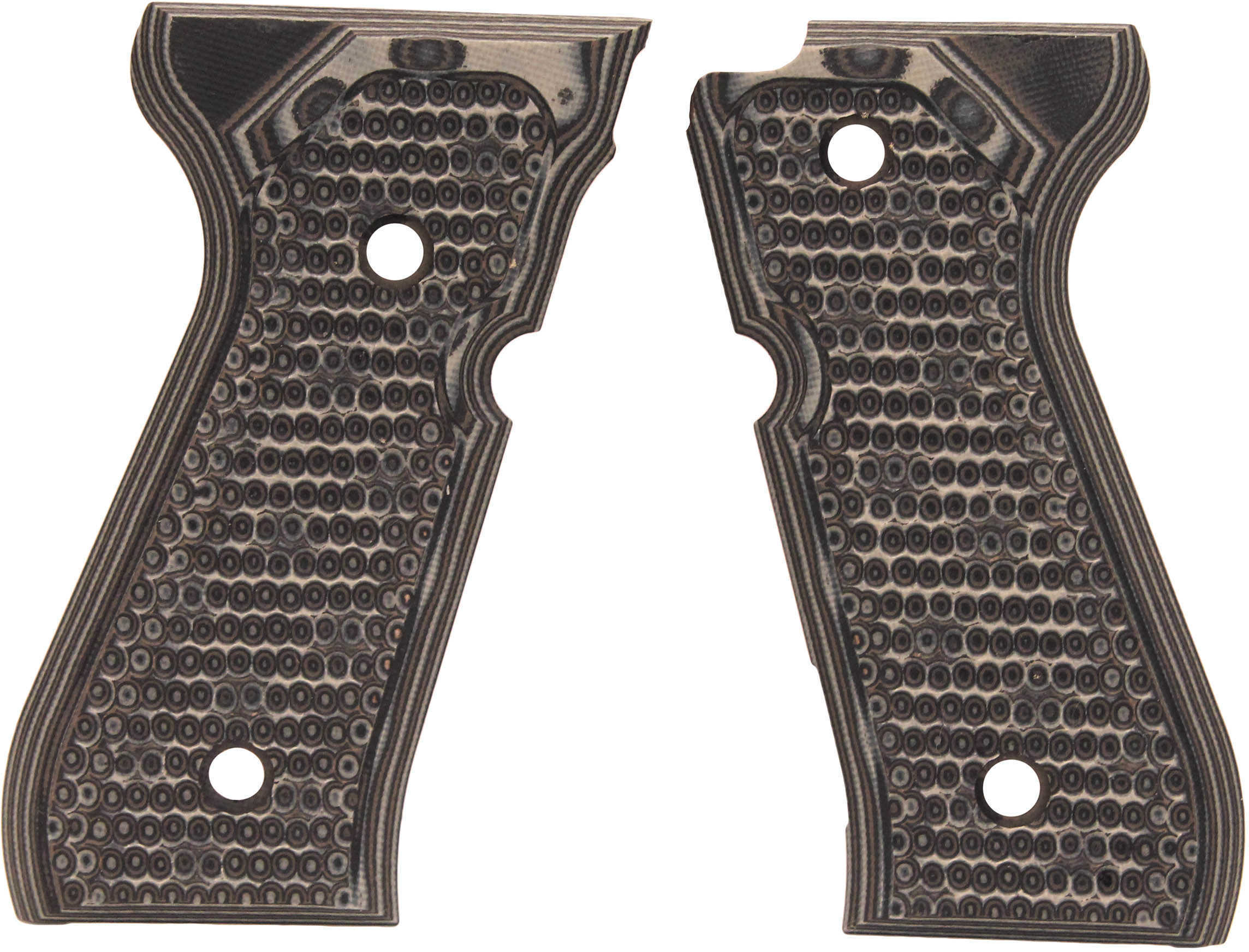 Hogue Beretta 92 Grips Piranha G-10 G-Mascus Black/Grey 92137-BLKGRY
