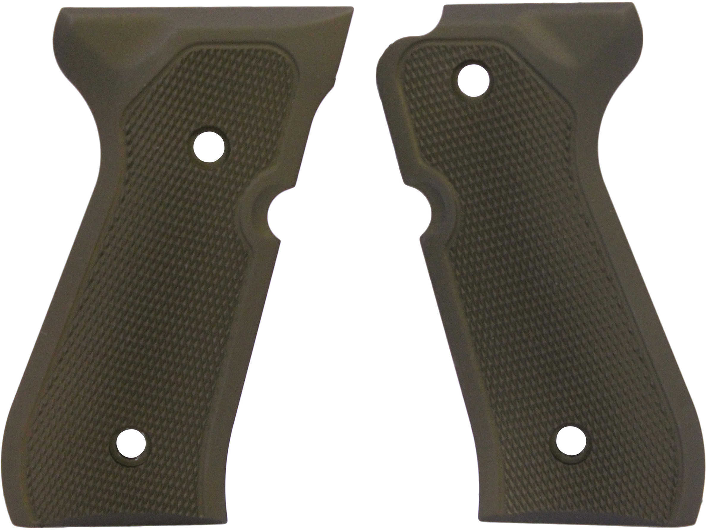 Hogue Beretta 92 Grips Checkered Aluminum Matte Green Anodized 92171