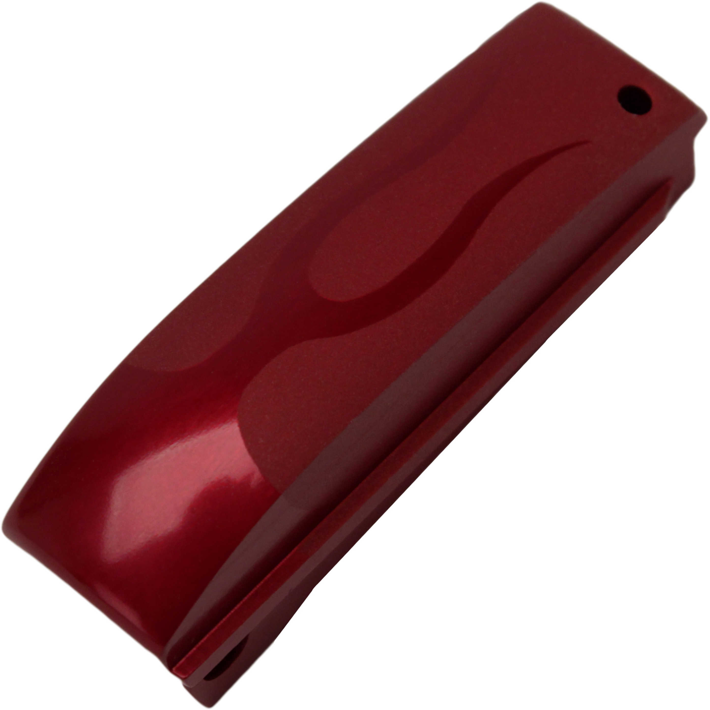 Hogue Colt, 1911 Government Mainspring Housing Aluminum, Flame Arched Red Anodized 01332