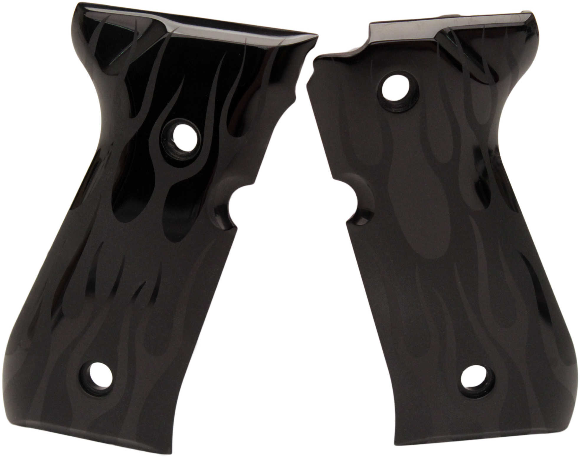Hogue Beretta 92 Grips Flame Aluminum Black Anodized 92130