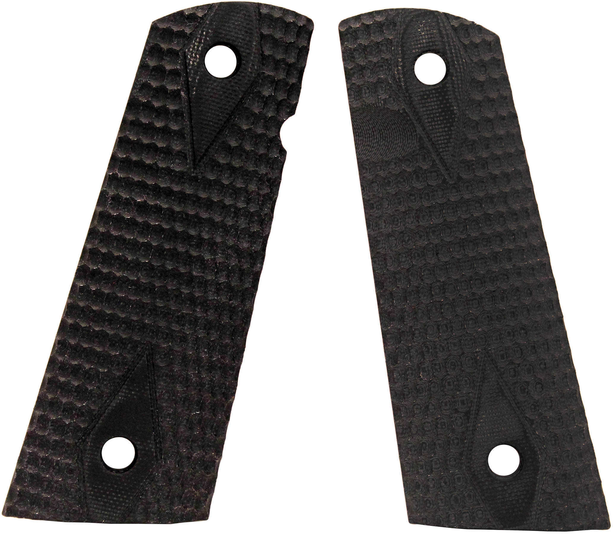 Hogue Colt & 1911 Government S&A Mag Well Grips Piranha G-10 Solid Black 45129