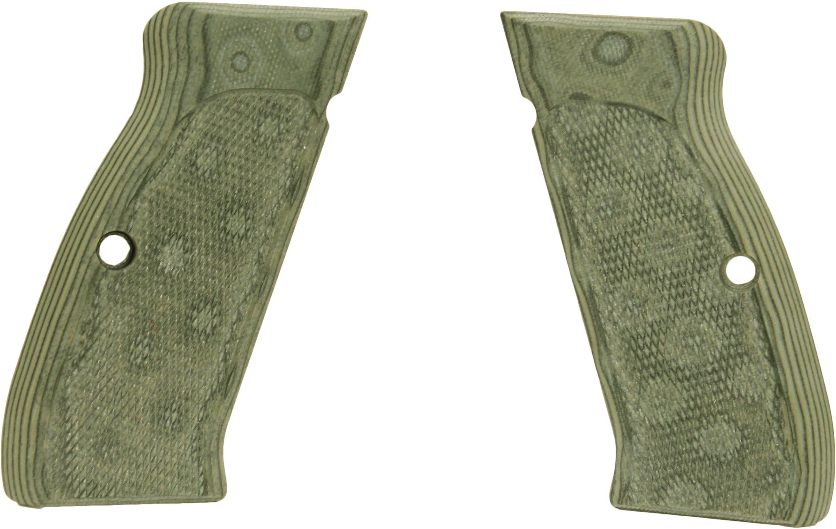 Hogue CZ-75/CZ-85 Grips Checkered G-10 G-Mascus Green 75178