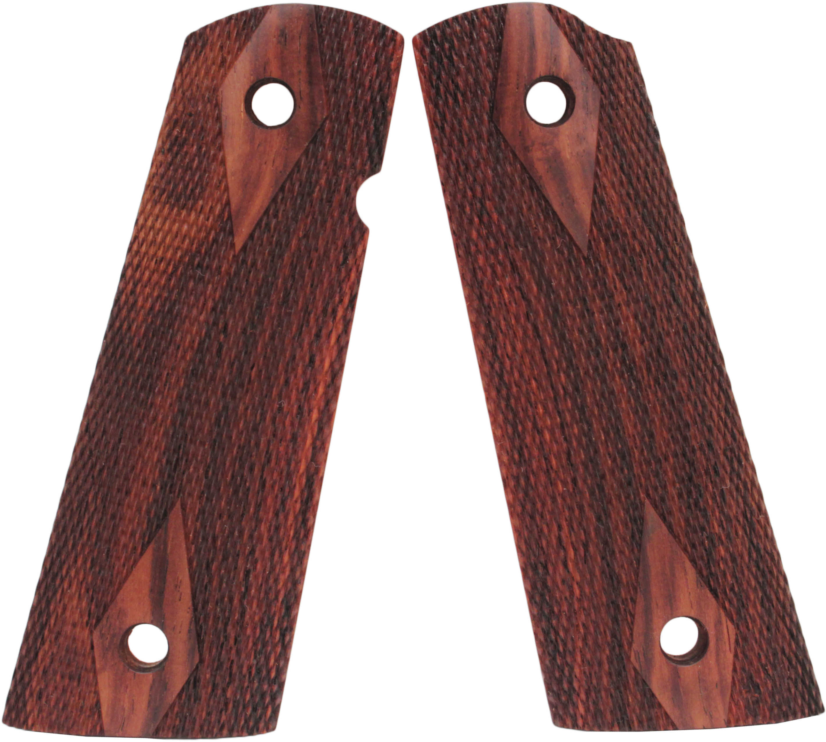 Hogue Colt & 1911 Government S&A Mag Well Grips Coco Bolo, Checkered 45871