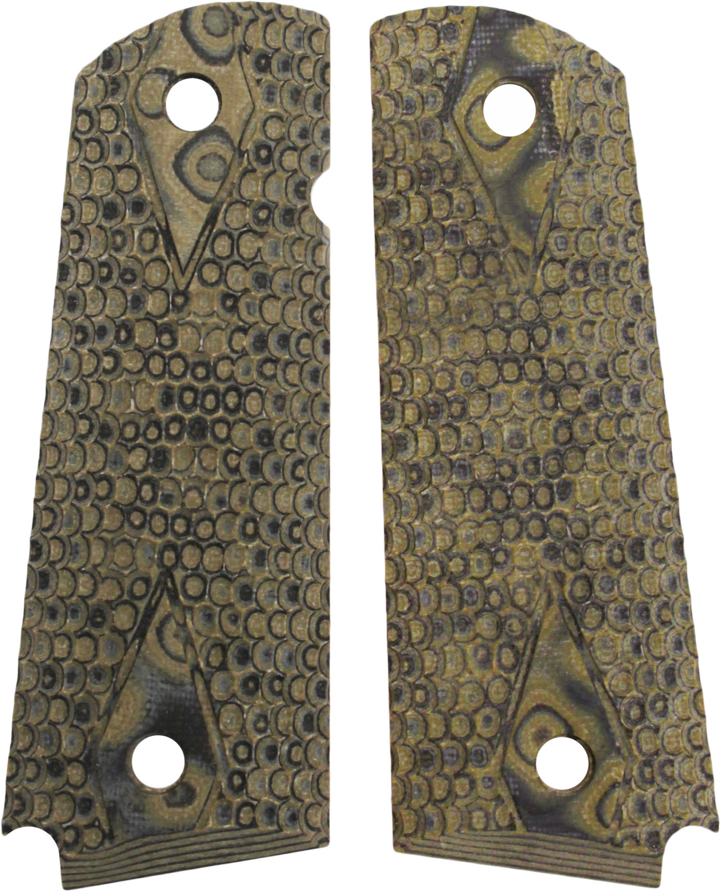 Hogue Colt & 1911 Government Grips Piranha G-10 G-Mascus Green 45138