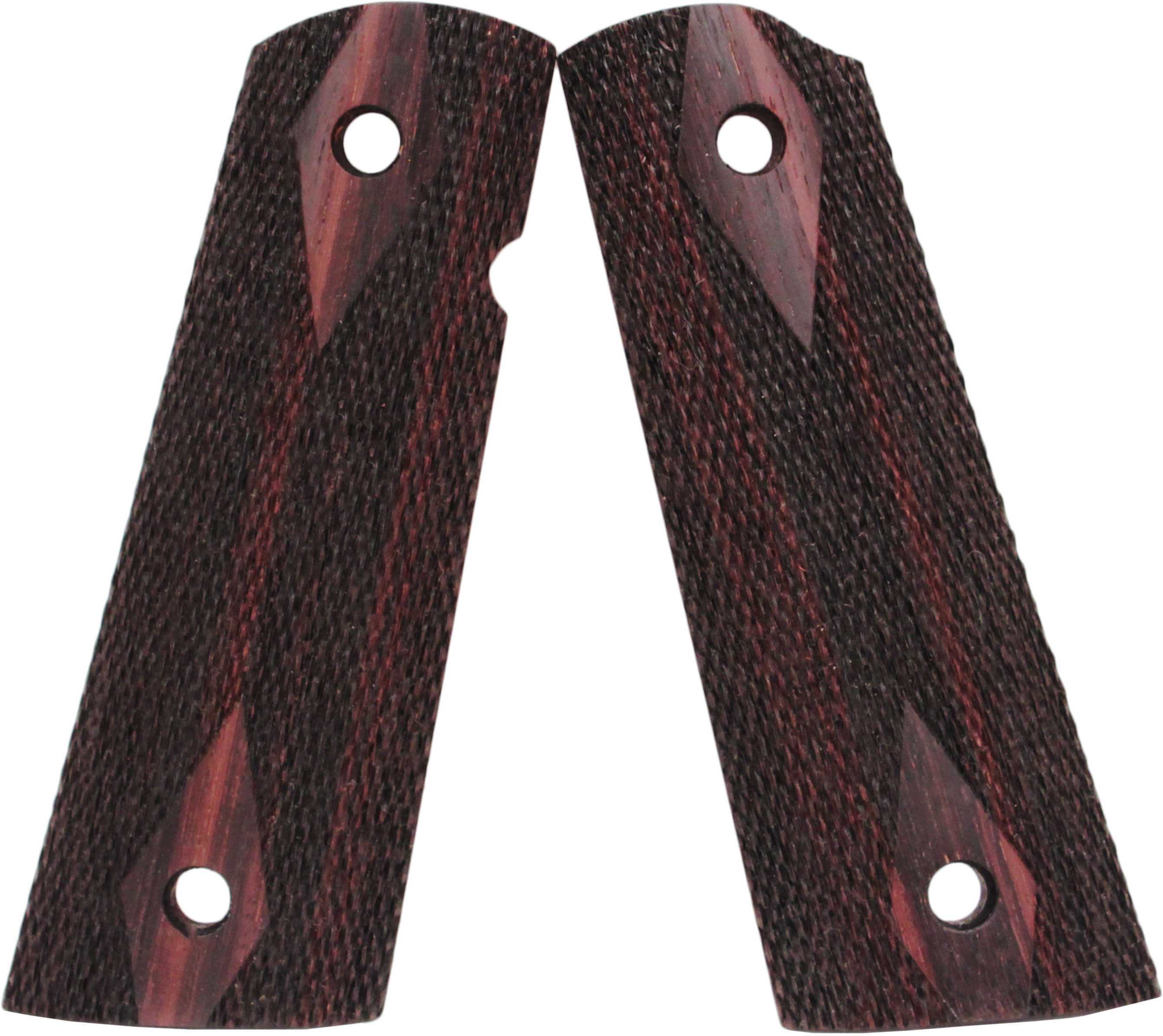 Hogue Colt & 1911 Government S&A Mag Well Grips Rosewood, Checkered 45971