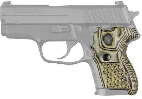 Hogue Sig P220 American Grips Checkered G-10 G-Mascus Green 20178