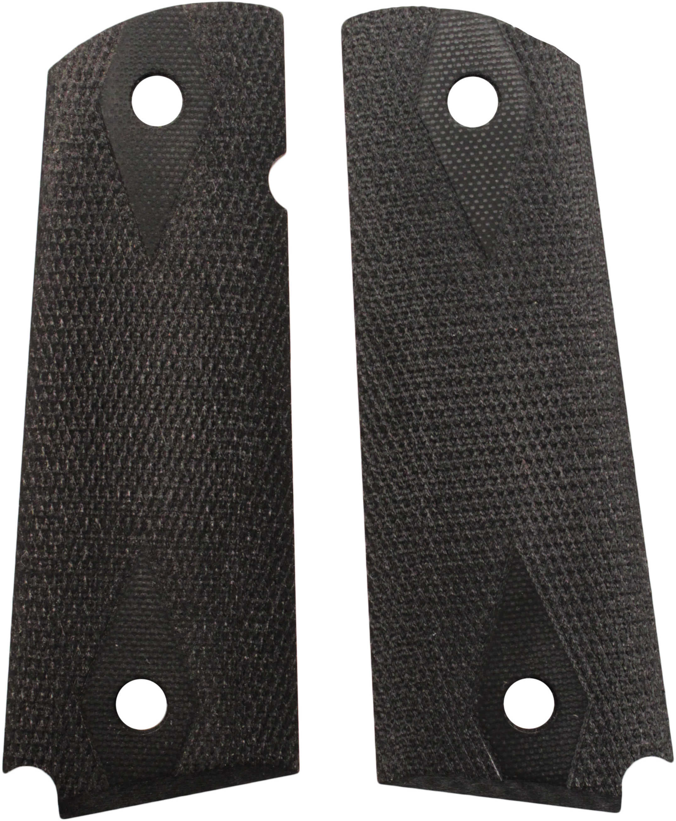 Hogue 1911 Government/Commander 3/16" Thin Grips G-10 Checkered Solid Black 01479