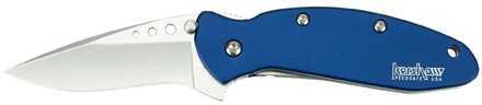 Kershaw Scallion Folding Knife/Assisted 420HC/Satin Plain Clip Point Thumb Stud/Pocket 2.25" Aluminum