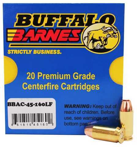 Buffalo Bore Ammunition Barnes 45 ACP +P TAC-XP ( Per 20) 160 Grains 45-160LF