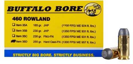 460 Rowland 20 Rounds Ammunition Buffalo Bore 255 Grain Lead