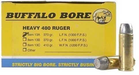 480 Ruger 20 Rounds Ammunition Buffalo Bore 370 Grain Lead