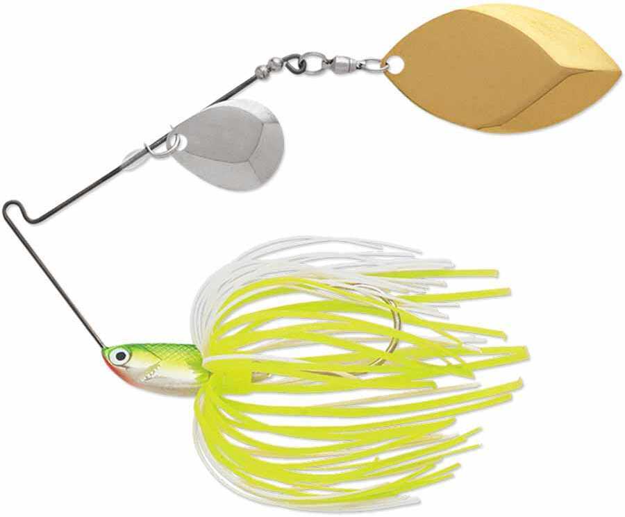 Normark Terminator T1 Spinnerbait 3/8oz Colorado/Willow Nickel/Gold Chartreuse/White Md#: T38CW02NG