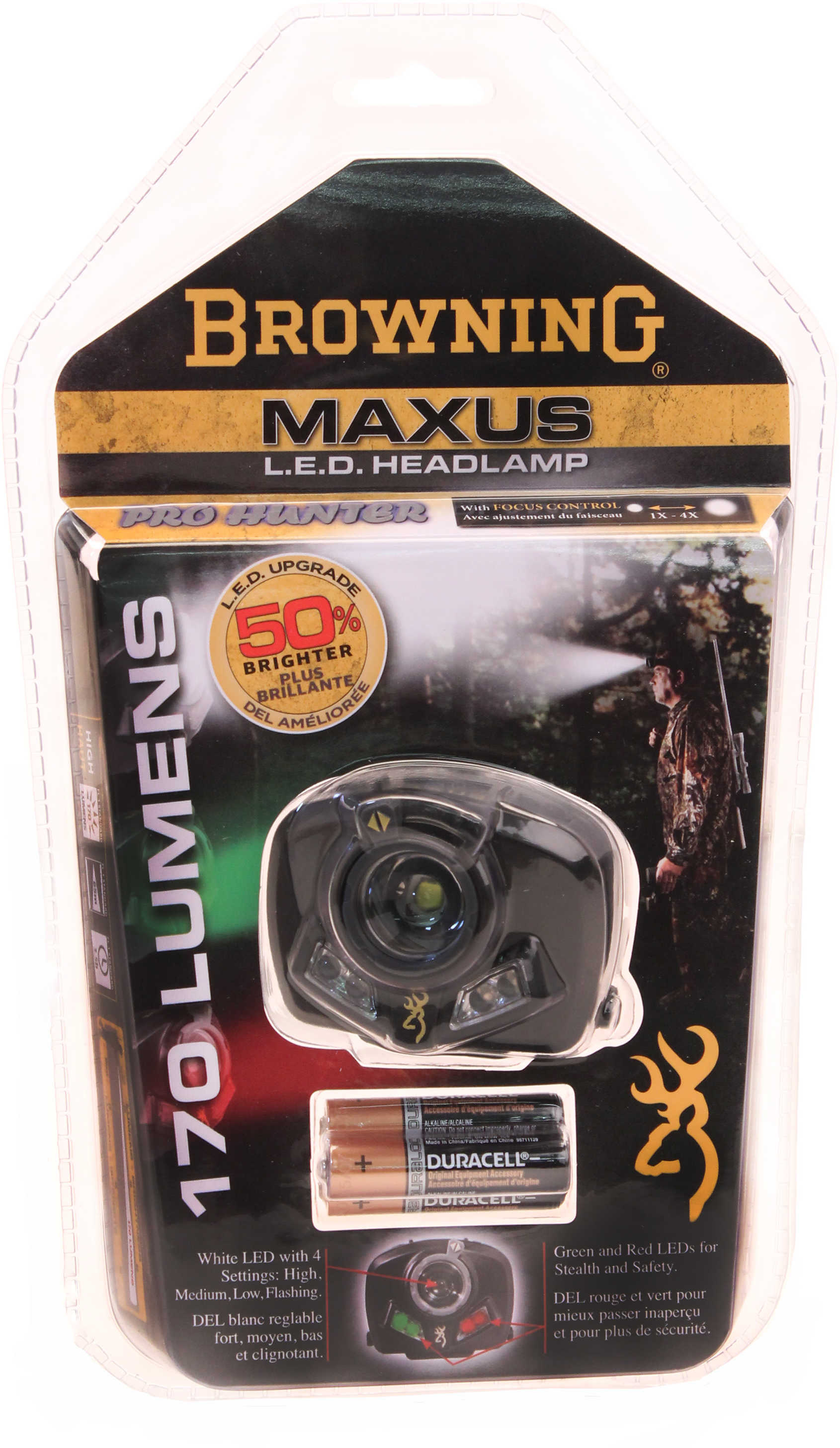 Browning Pro Hunter LED Light Maxus, Headlamp, Black 3713329