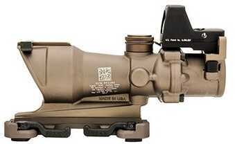 Trijicon ACOG ECOS Rifle Scope 4X 32 Amber Crosshair .223 Dark Earth With 3.25 MOA RmR Led (Rm01), A.R.M.S. Throw Lever