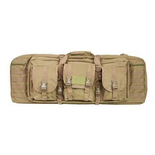 NCSTAR Double Carbine Case 36" Rifle Nylon Tan Exterior PALS Webbing Interior Padded with Thick Foam Accommodates