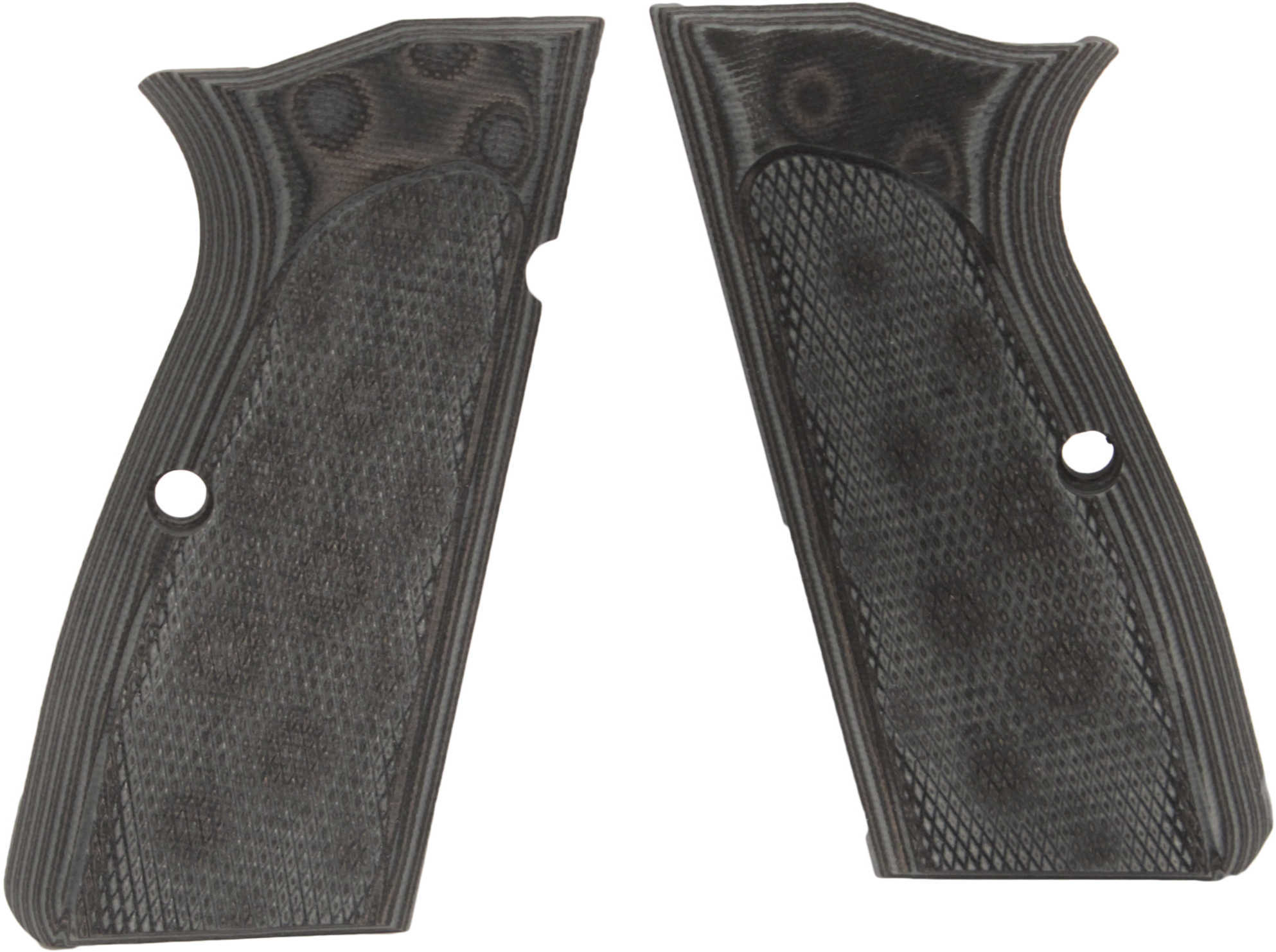 Hogue Browning Hi Power Grips Checkered G-10 G-Mascus Black/Grey 09177-BLKGRY