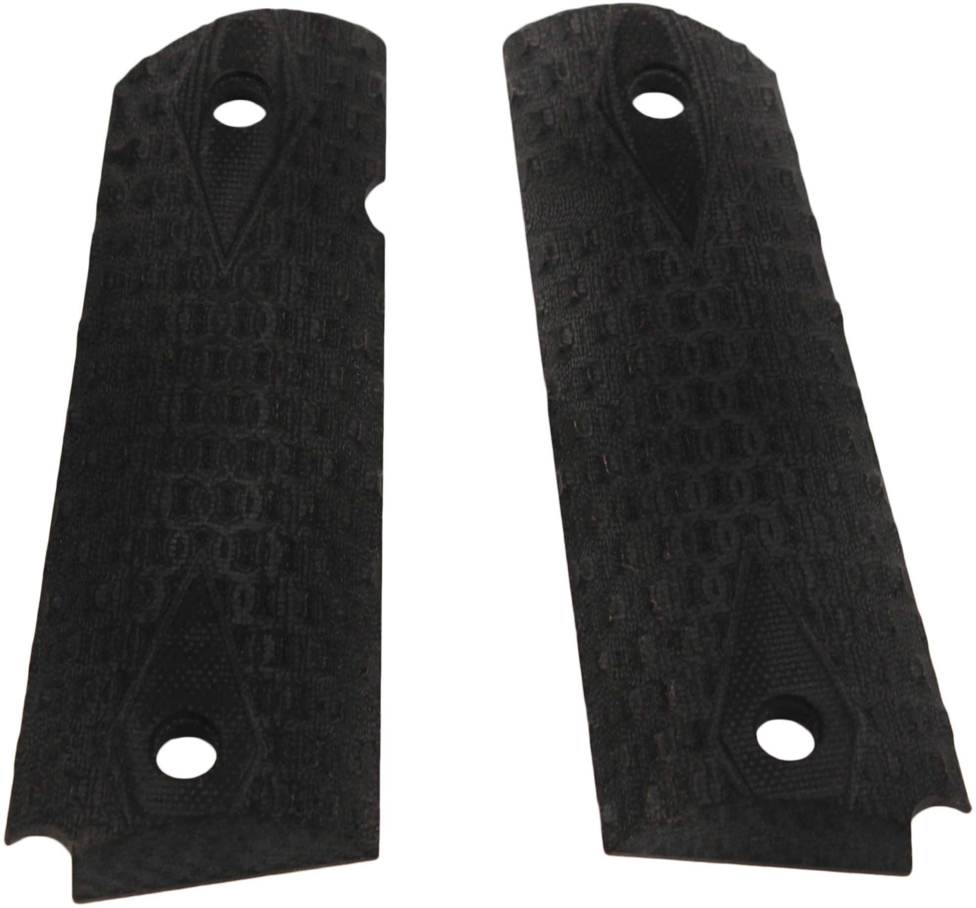 Hogue Colt & 1911 Government Grips Chain Link G-10 Solid Black 45119