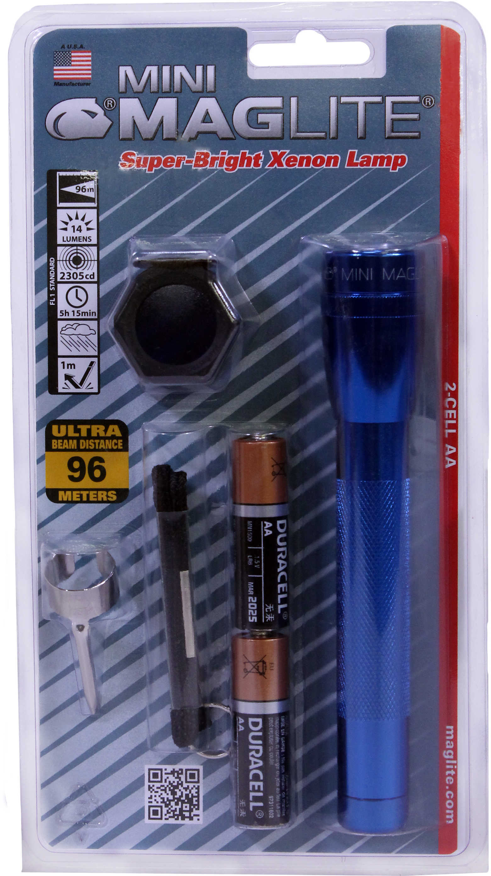Maglite Mini-Mag Flashlight AA Combo Pack Blister Blue M2A11C