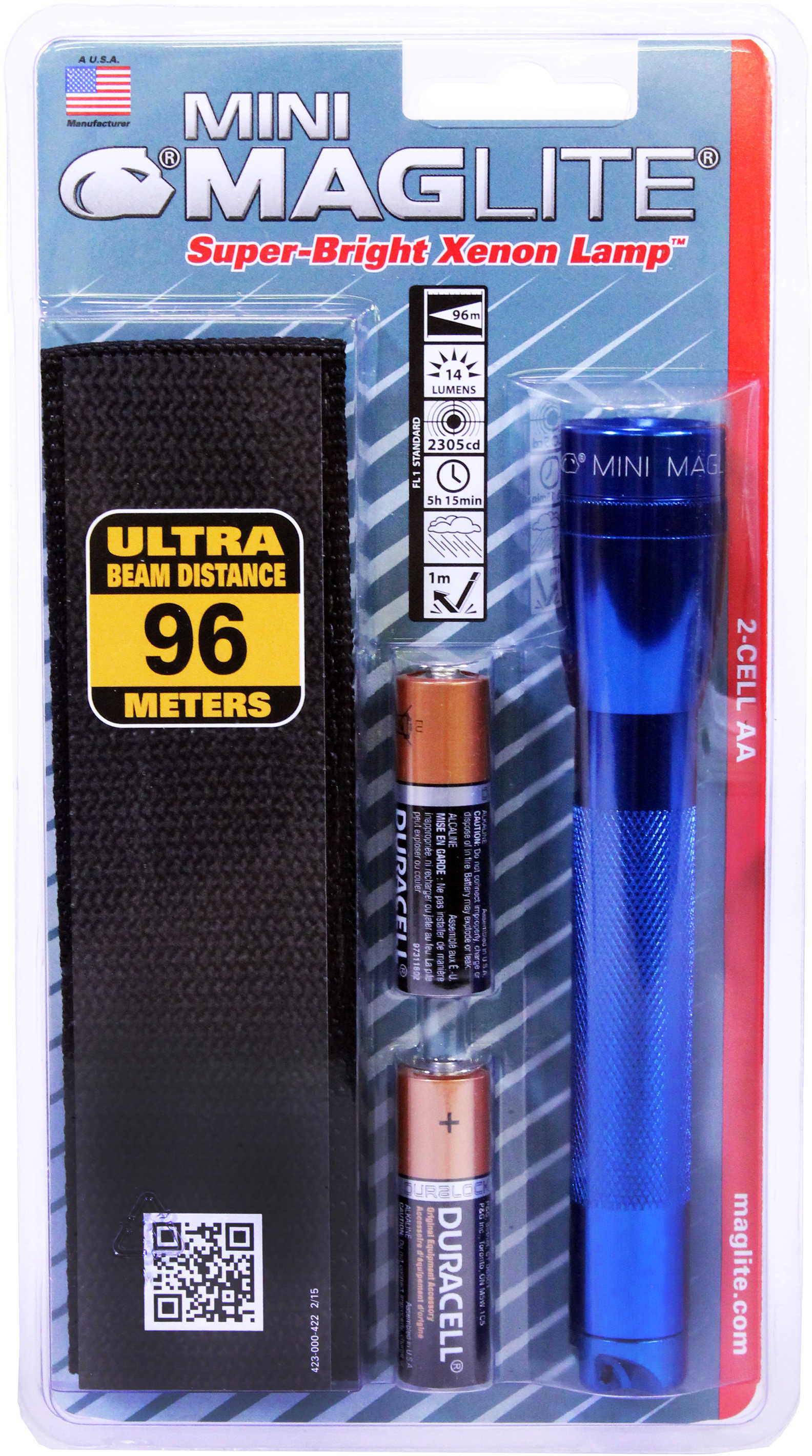 Maglite Mini-Mag Flashlight AA Holster Pack, Blue M2A11H