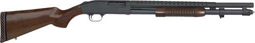 Mossberg 590 Retrograde 12 gauge shotgun 20.75 in barrel 3 chamber 6 rd capacity checkered walnut finish