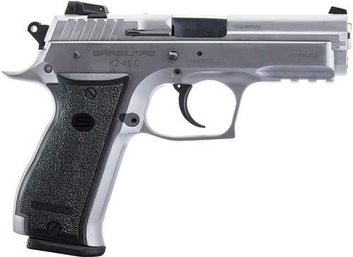 <span style="font-weight:bolder; ">SAR</span> USA K245CST K2 45C Compact 45 ACP 13+1 4.20" Black Steel Barrel, Black Serrated Slide & Steel Frame w/Beavertail & Picatinny Rail, Black Polymer Grips, Right Hand