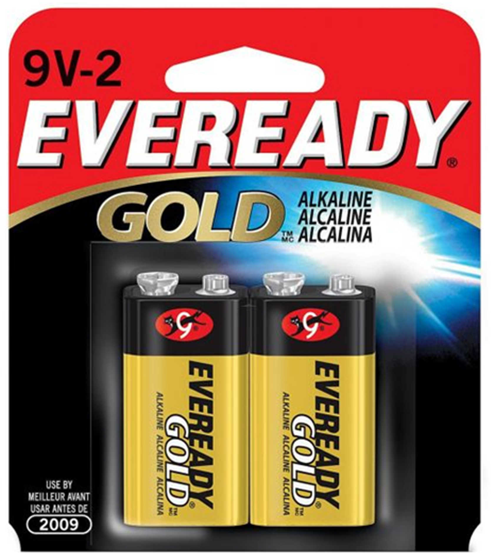 Energizer Eveready Gold 9V Battery Per 2 A522BP-2