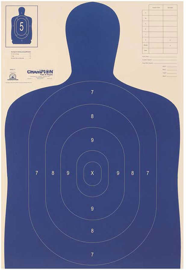 Champion Traps and Targets Police Silhouette B-27 E (100 Pack) 40730