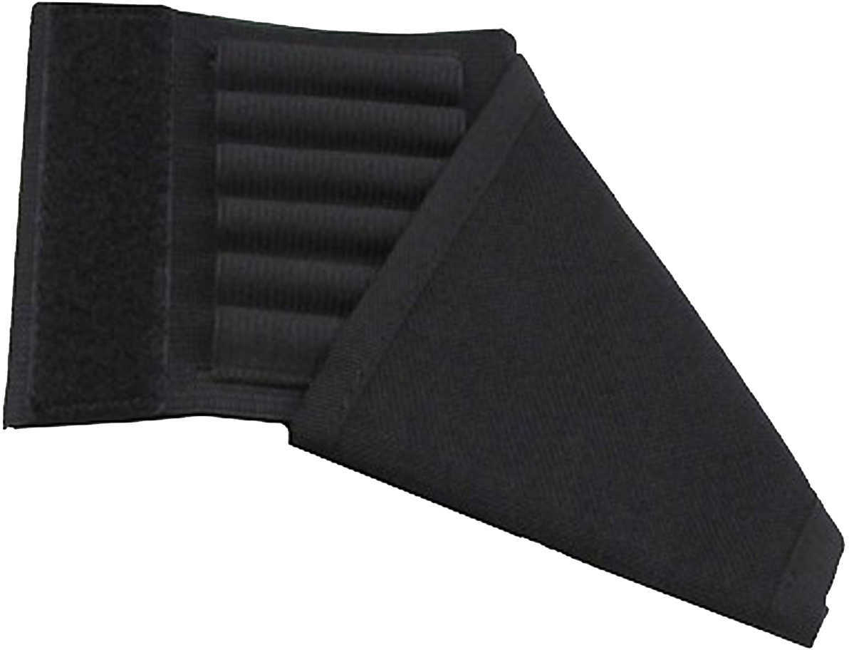 Uncle Mike's Buttstock Shell Holder For Rifle with Flap Black 8848-2