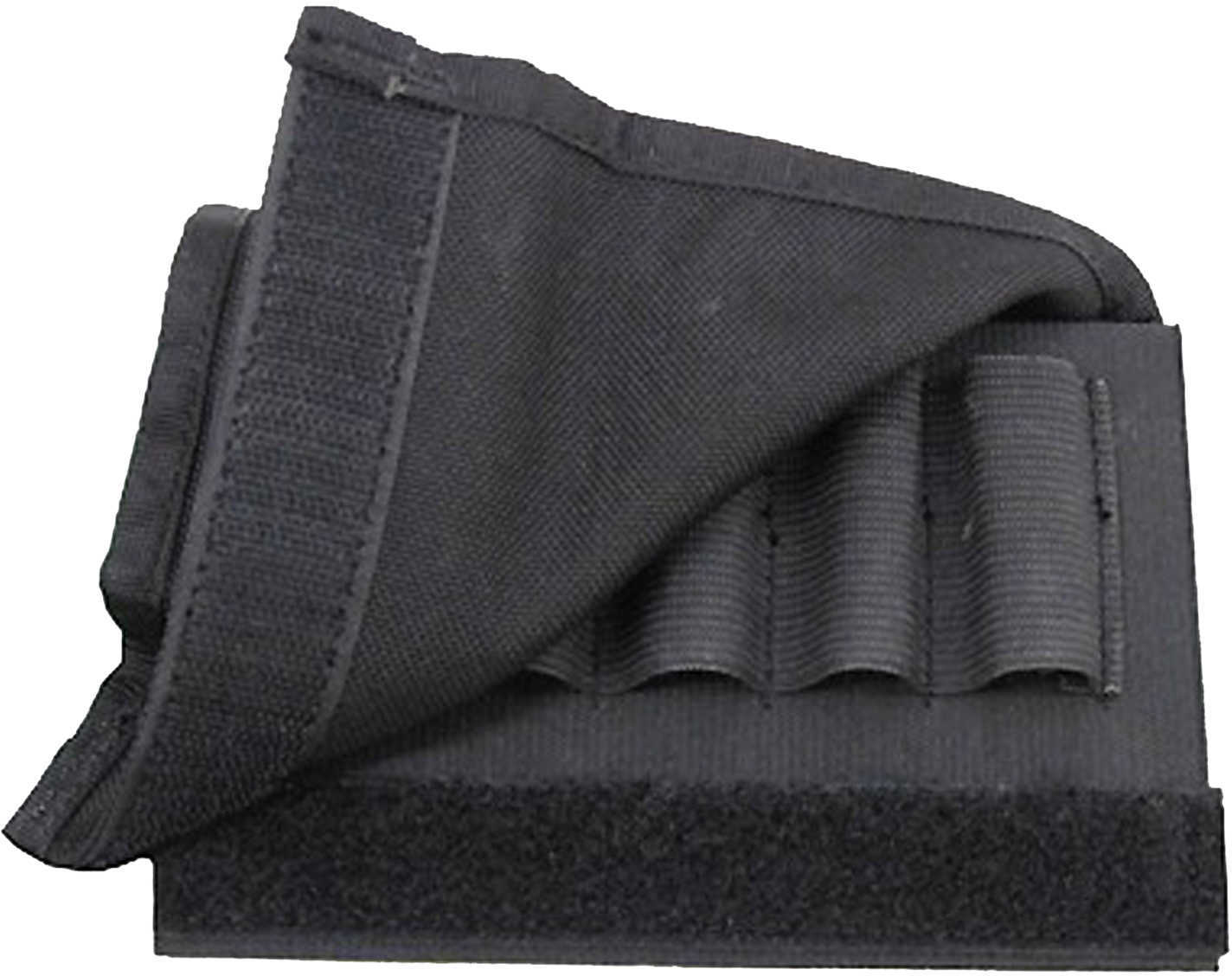 Uncle Mike's Buttstock Shell Holder For Shotgun with Flap Black 8849-2