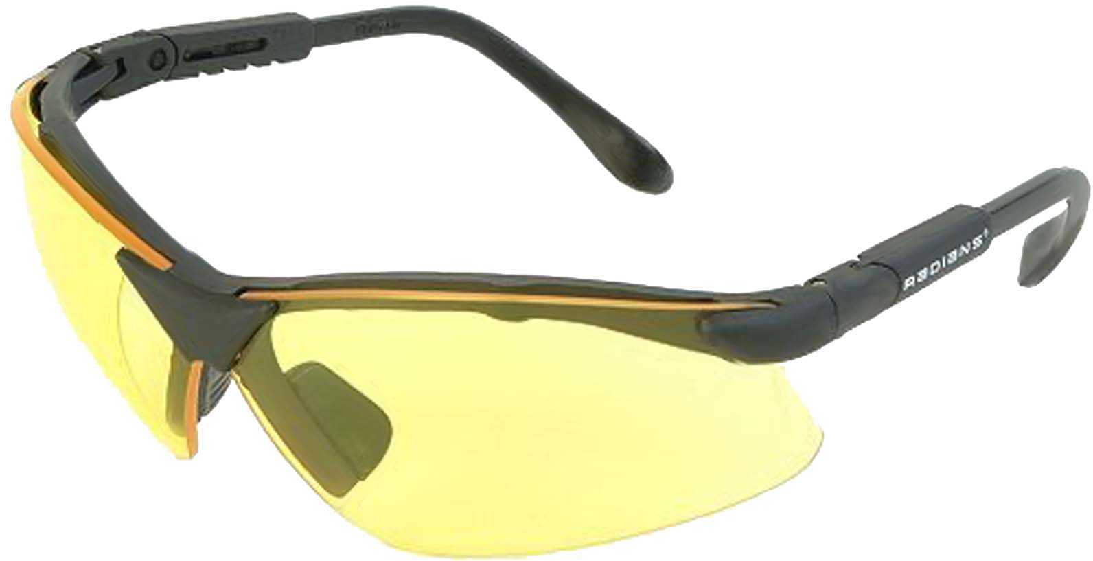 Radians Revelation Glasses Amber Yellow Lens, Black Frame RV0140CS