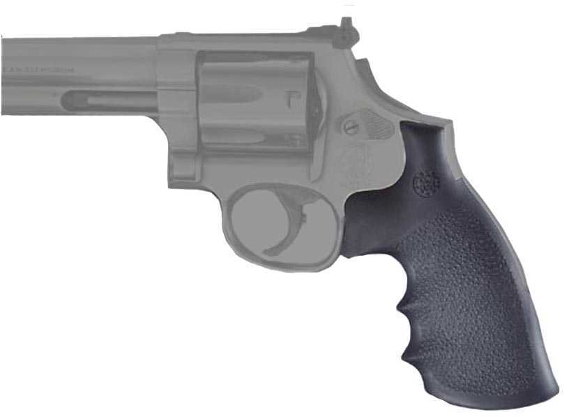 Hogue Grips Rubber Black S&W K/L Rnd Butt To Sq Conversion 19002