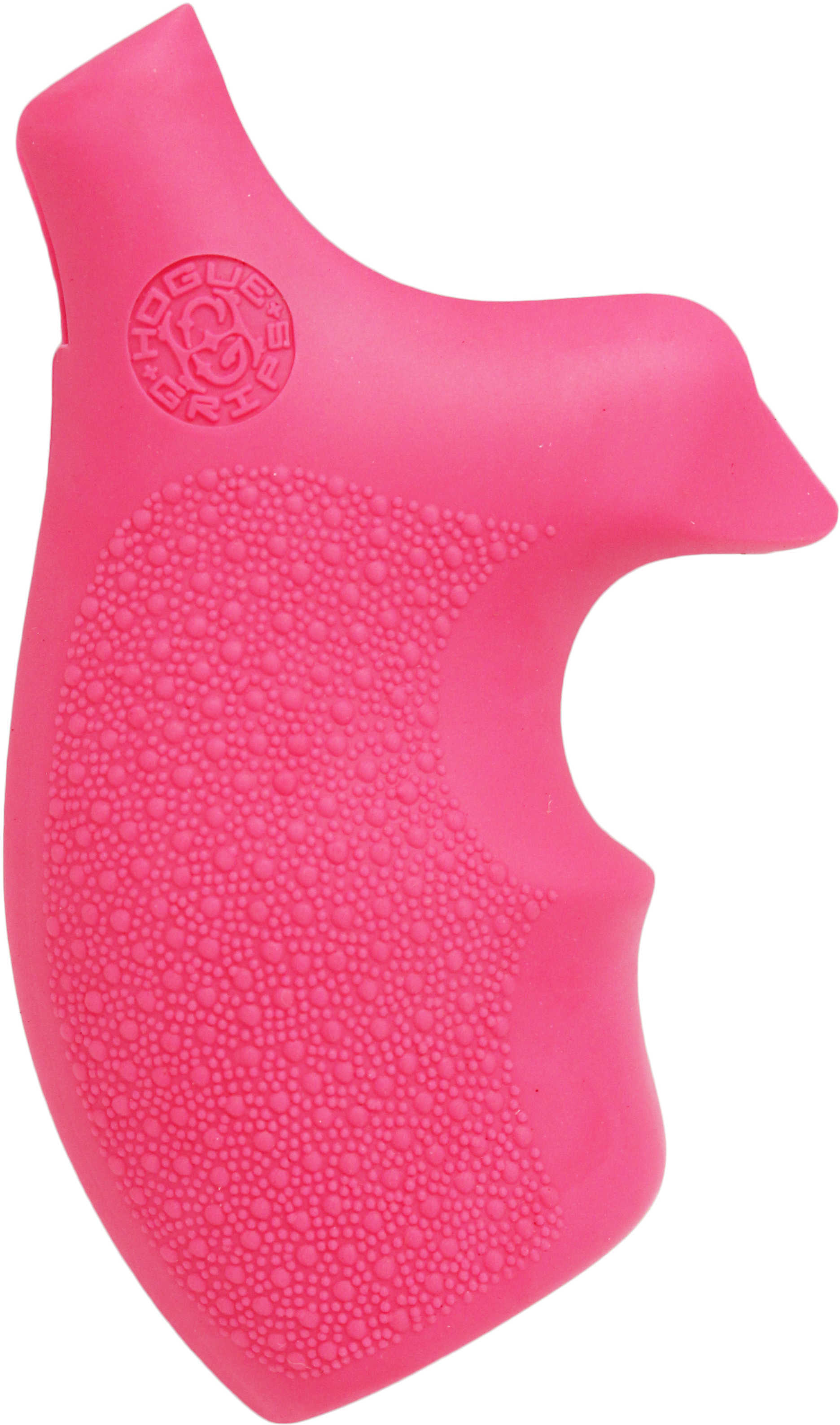 Hogue Grips Monogrip Fits S&W J Frame Round Butt Bantam Finger Grooves Rubber Pink 61007