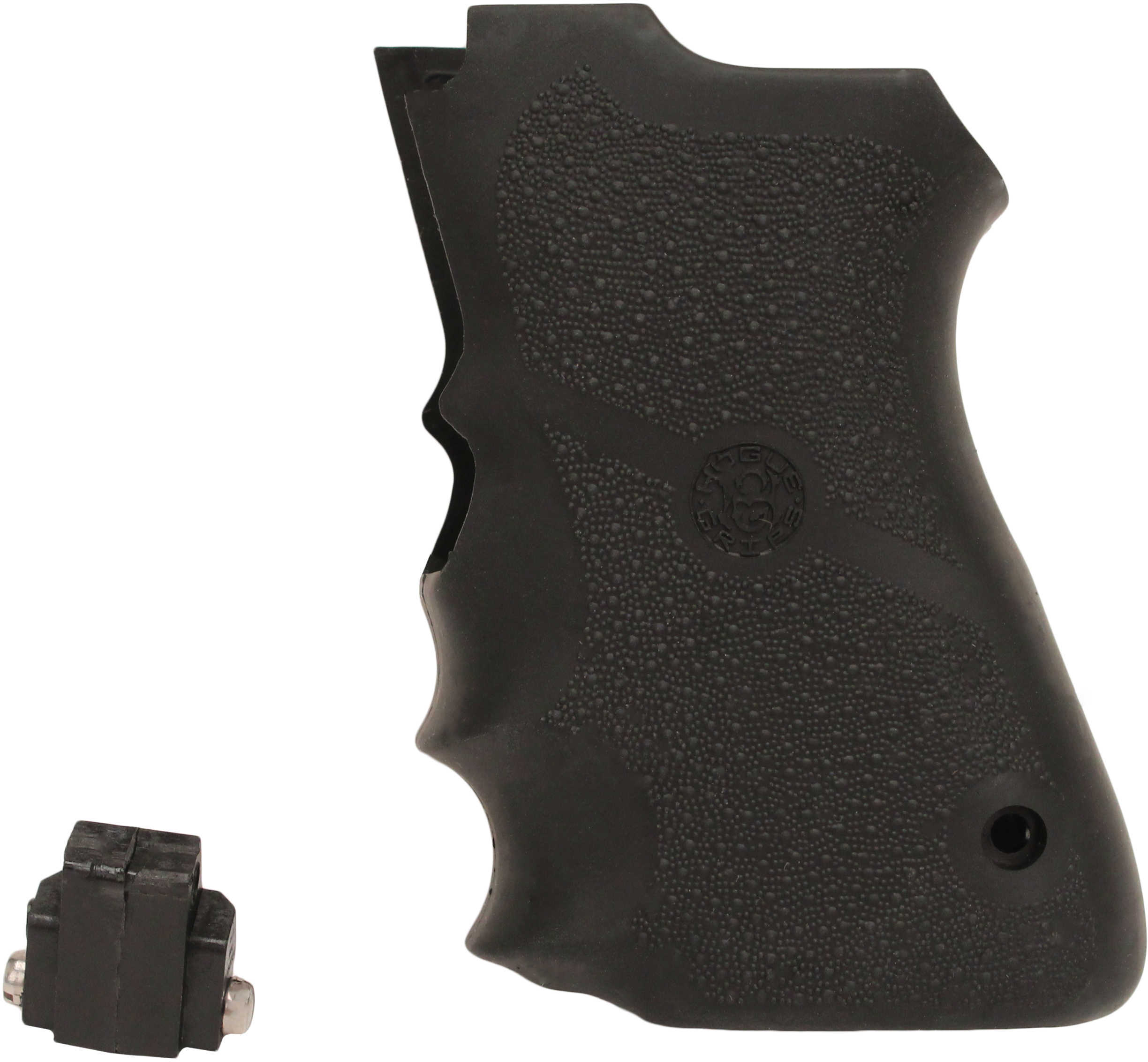 Hogue Grips Rubber Black W/Finger Grooves Double Stack Mags Wraparound S&W Compact 9mm 69000
