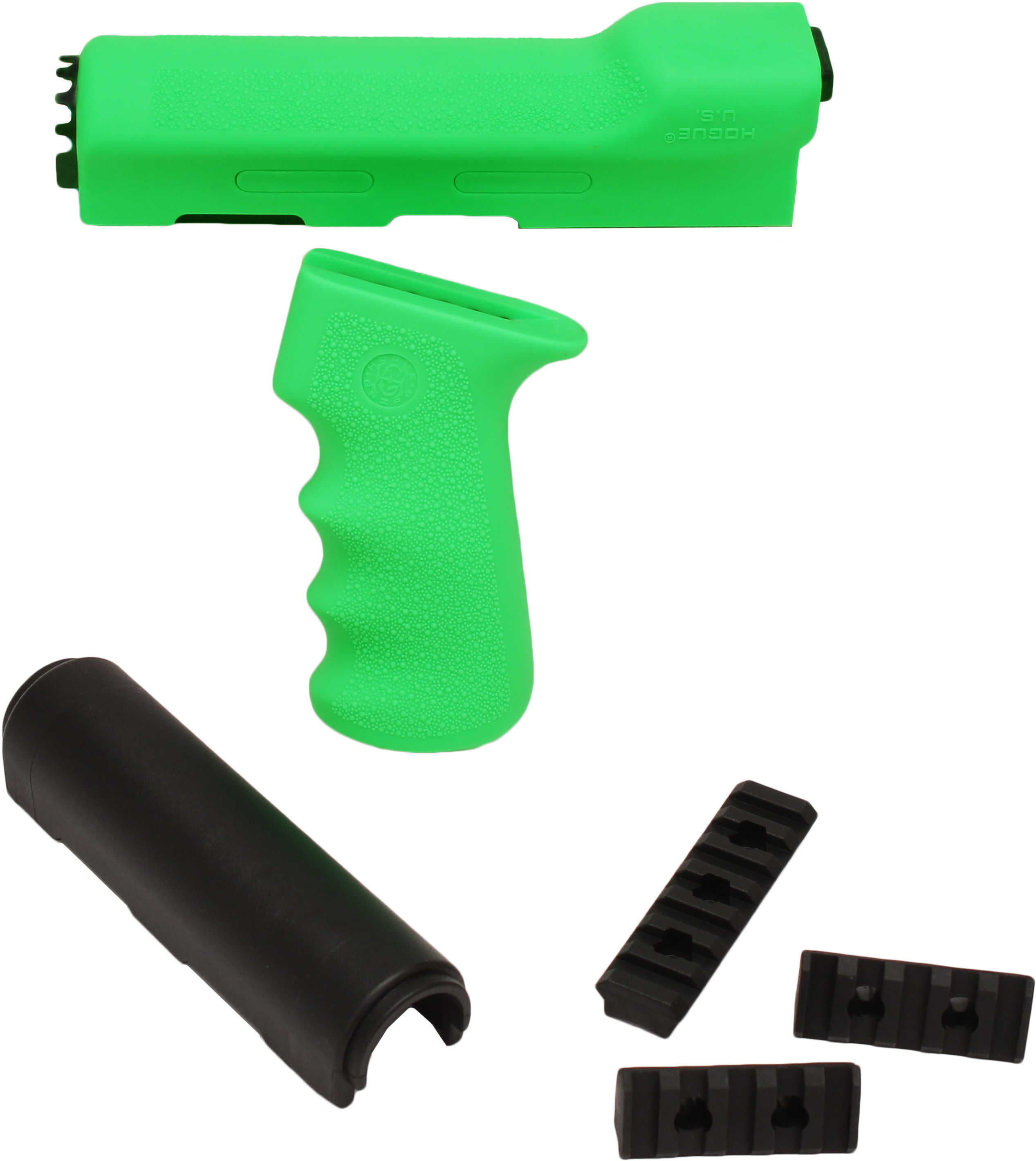 Hogue AK-47/AK-74 Rubber Grip Long Kit Overmold Handguard/Grip Zombie Green 74019