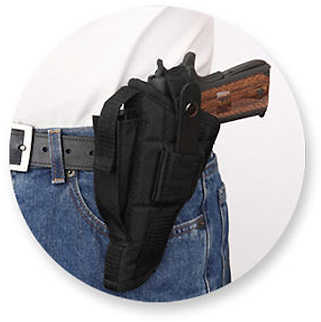 Bulldog Cases Belt Holster, Ambidextrous Fits Compact Autos 3-4" w/Oversized Magazine FSN-33