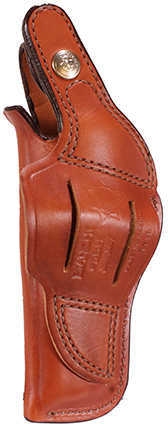 Bianchi 5BH Thumbsnap Belt Holster Right Hand Tan 4" Colt Python Rug GP100, Spr Redhawk Leather 10127