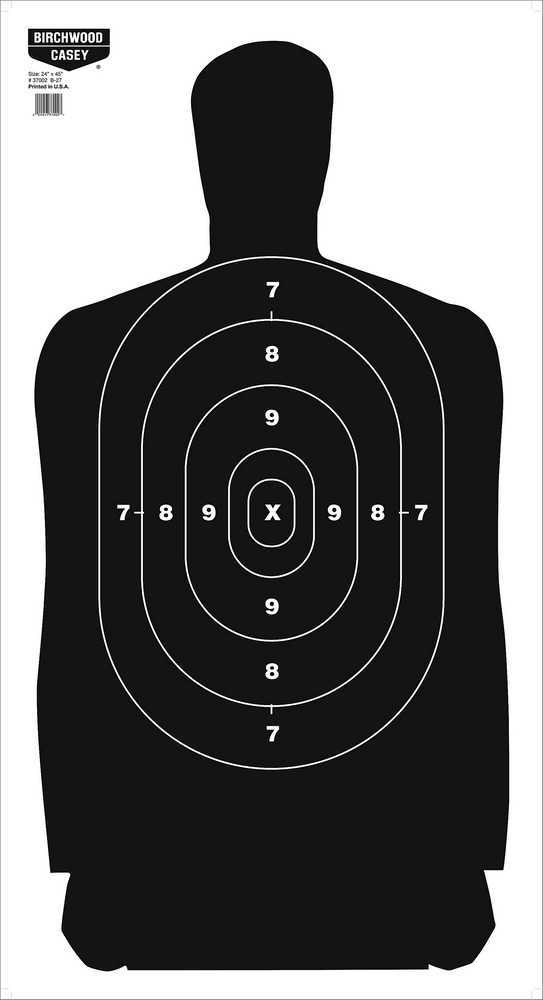 Birchwood Casey B-27 Eze-Score Target 24" X 45" Silhouette 100 37002