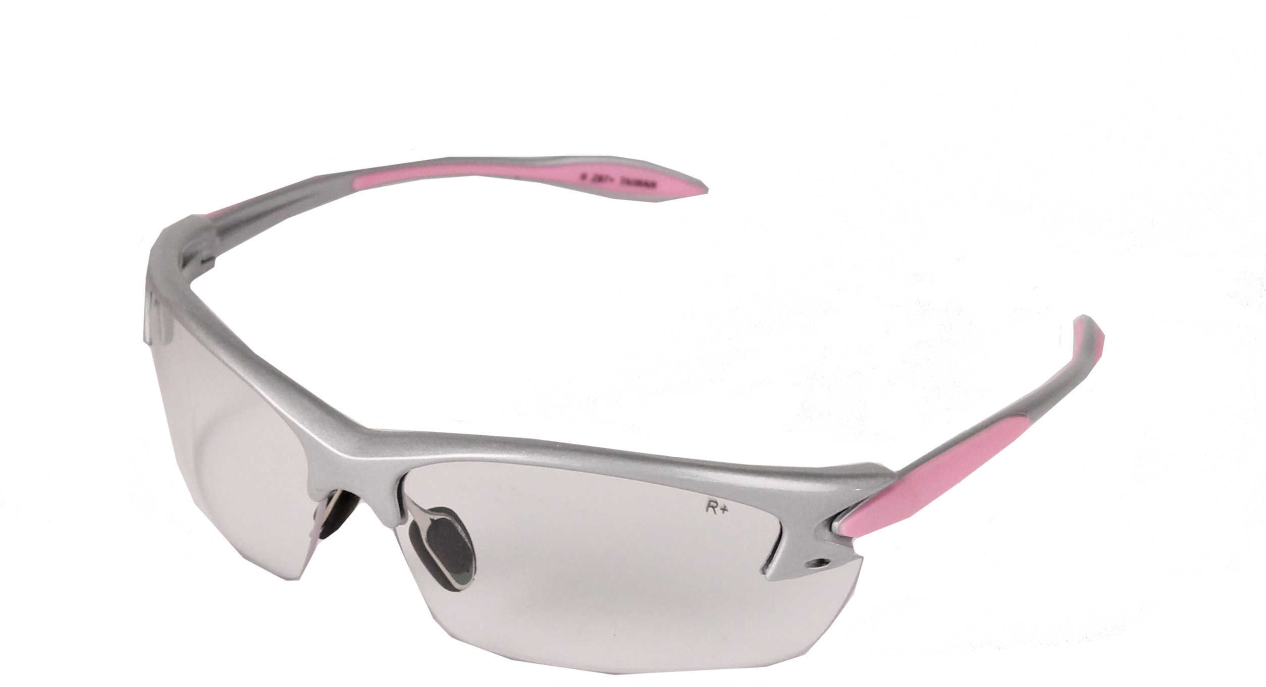 Radians Women's Shting Glasses Clear Lens, Silver &Pink Frame PG0810CS