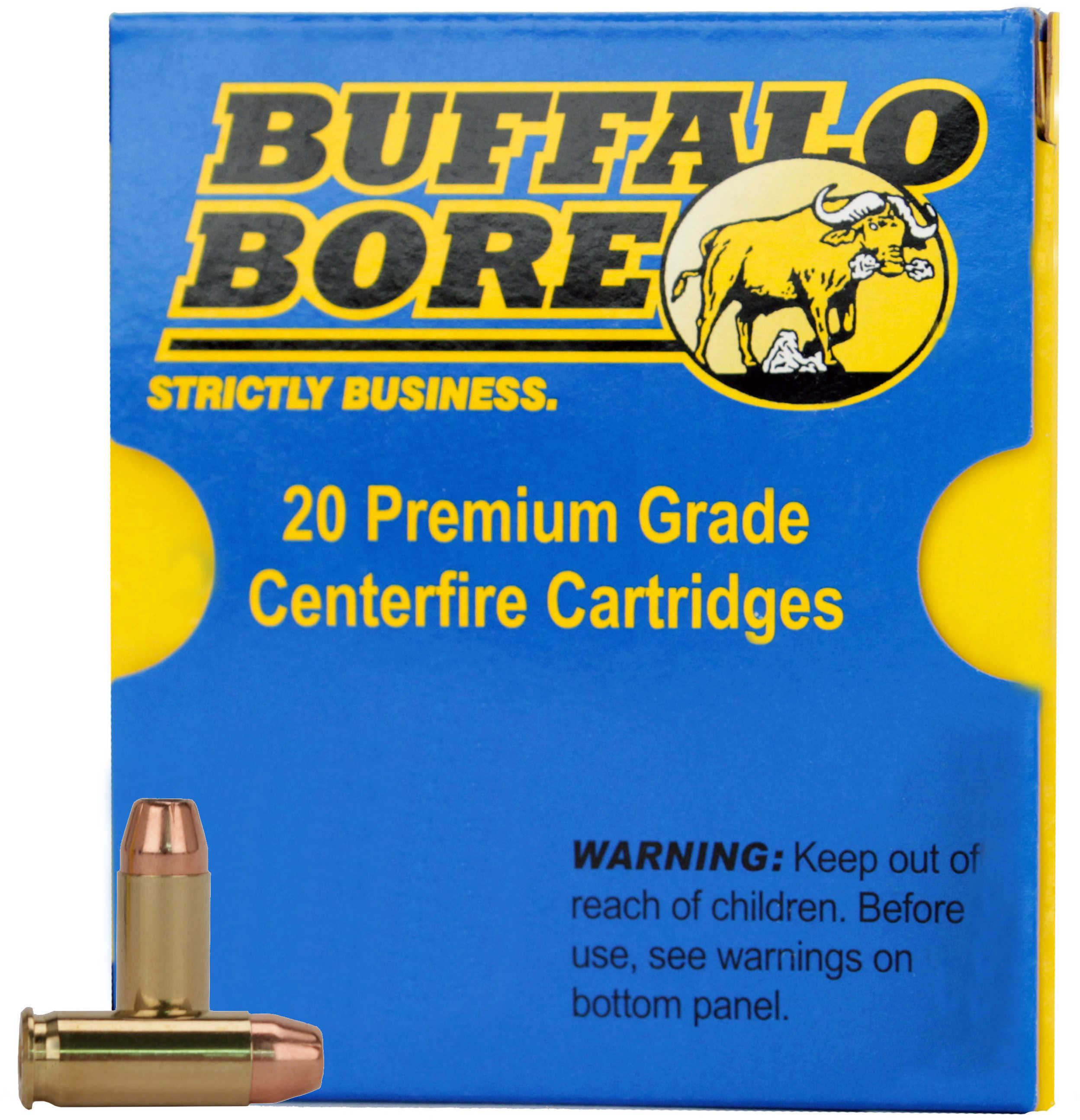 Buffalo Bore Ammunition 38 Super +P (Per 20) 124 Grains FMJ-FN 33C/20
