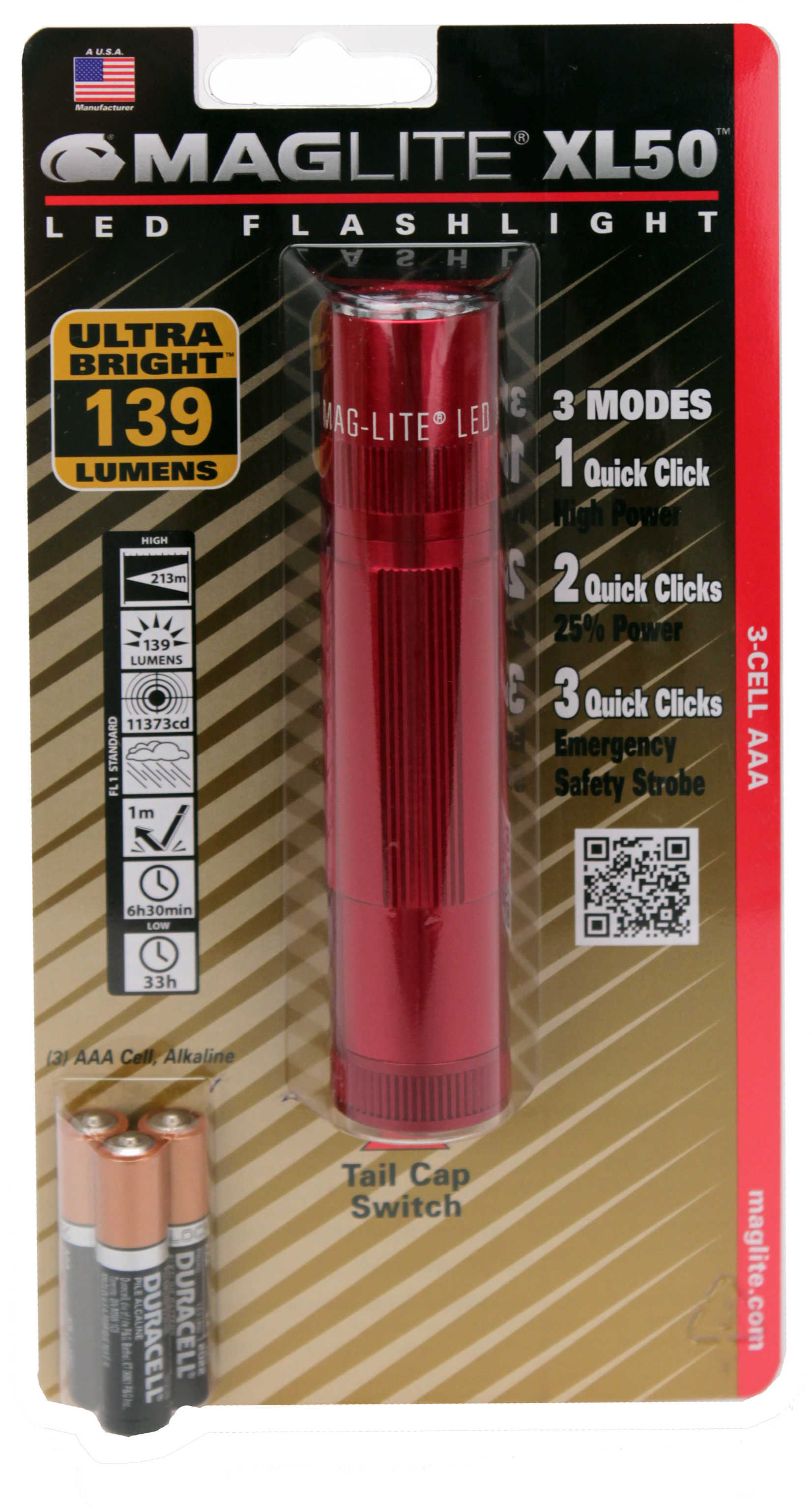 Maglite XL50 LED Light Red XL50-S3036