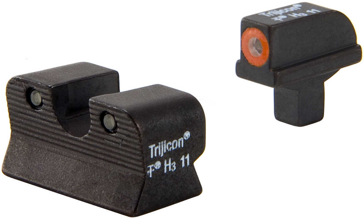 Trijicon 1911 Colt Cut HD Tritium Night Sight Sets Orange Front Outline