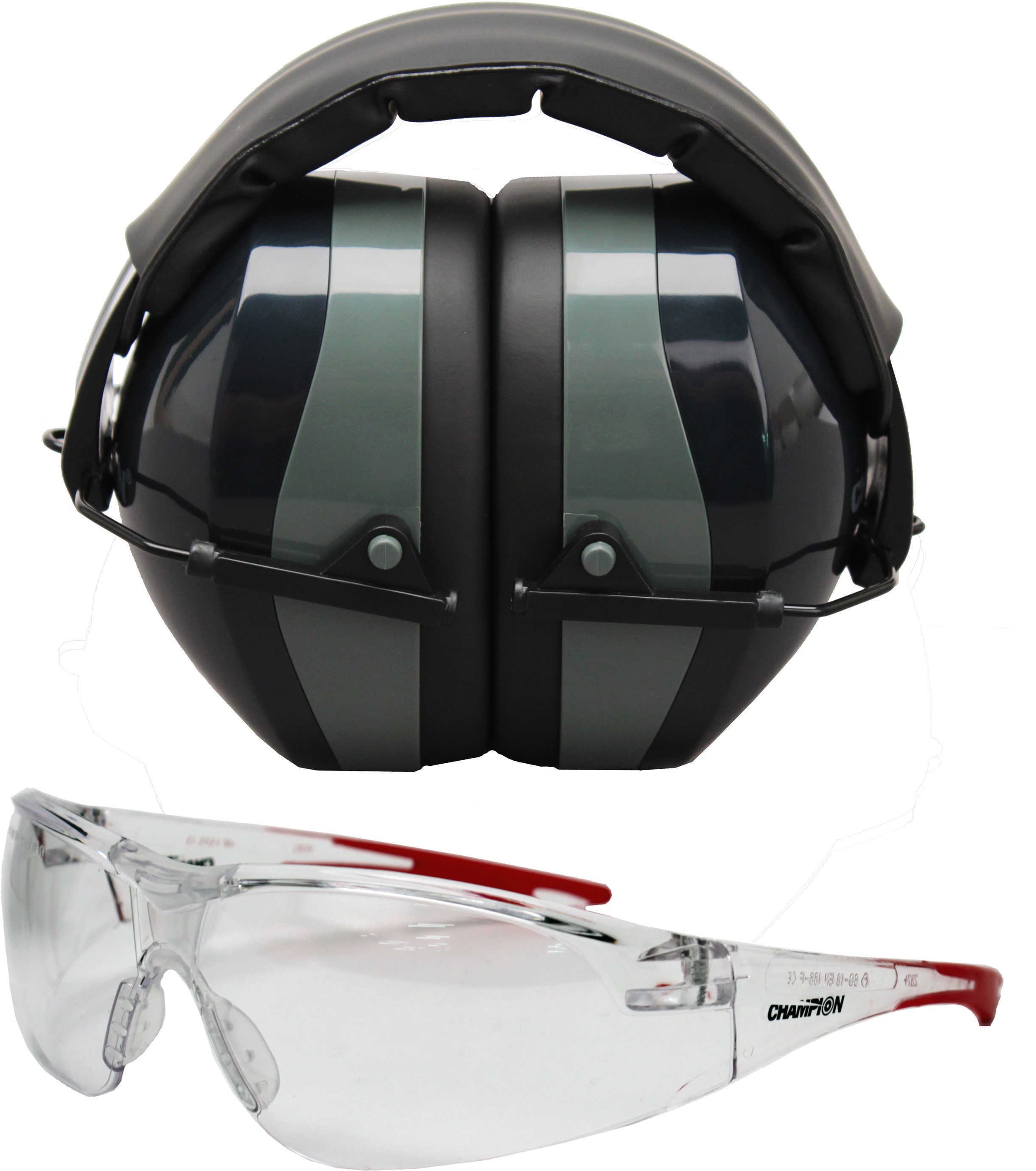 Champion Traps and Targets Shooting Glasses Ballistic Eyes and Ears Combo 40622