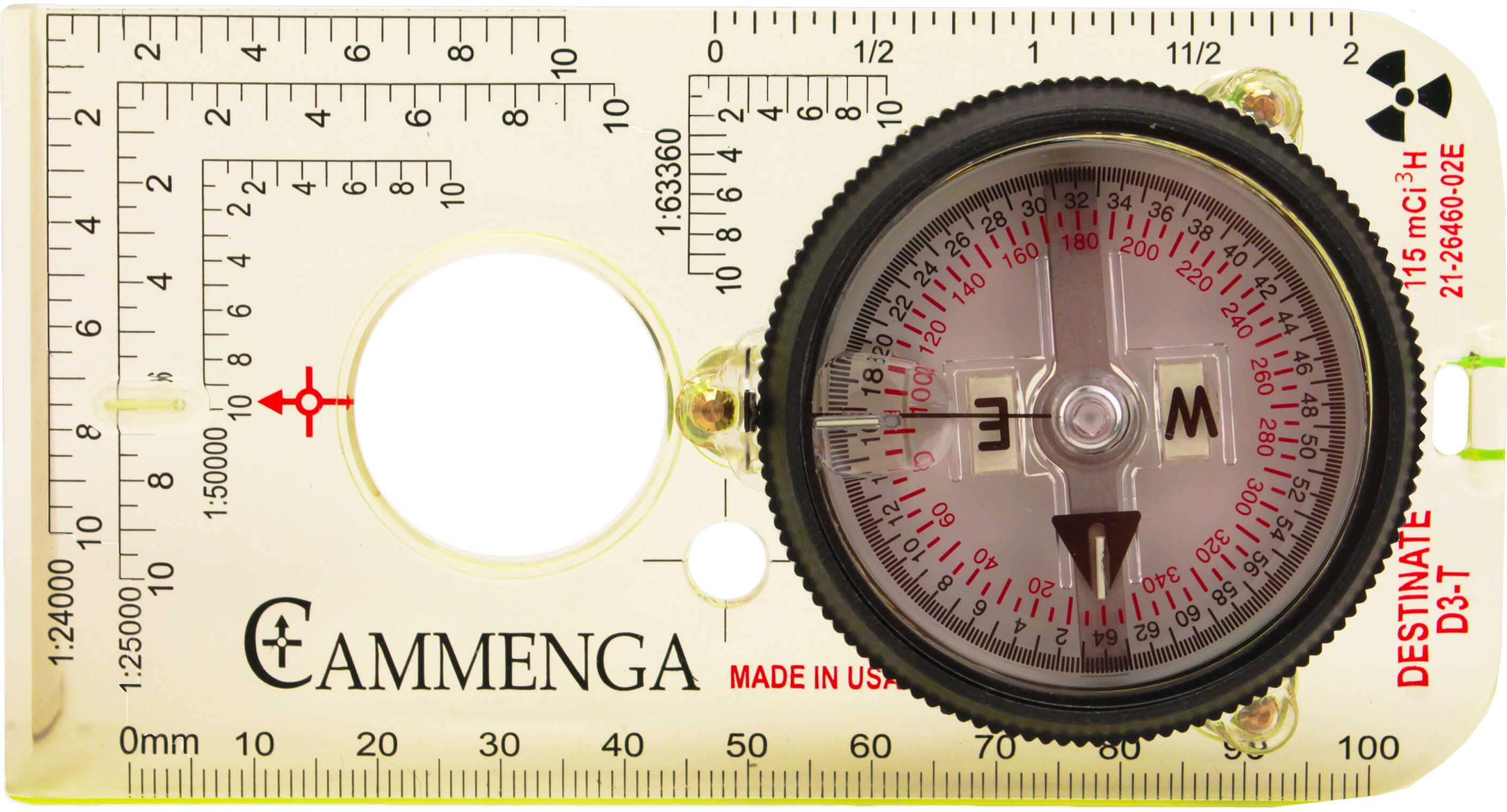 Cammenga Destinate Model Tritium Protractor Compass Box Md: D3-T
