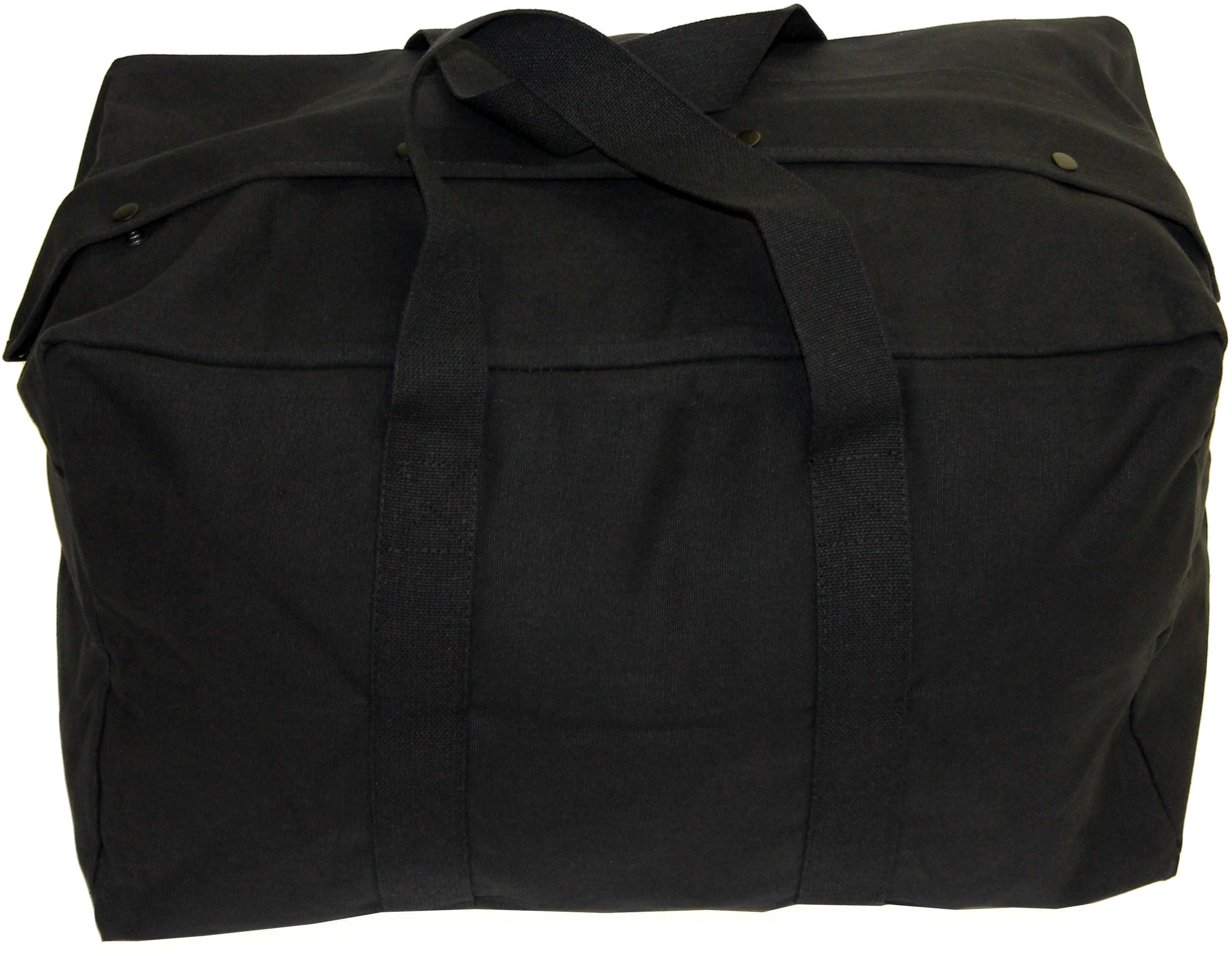 Tex Sport Canvas Parachute Bag Black - 24" x 15" x 13" - Heavy-duty full length zipper with snap flap closure 11860