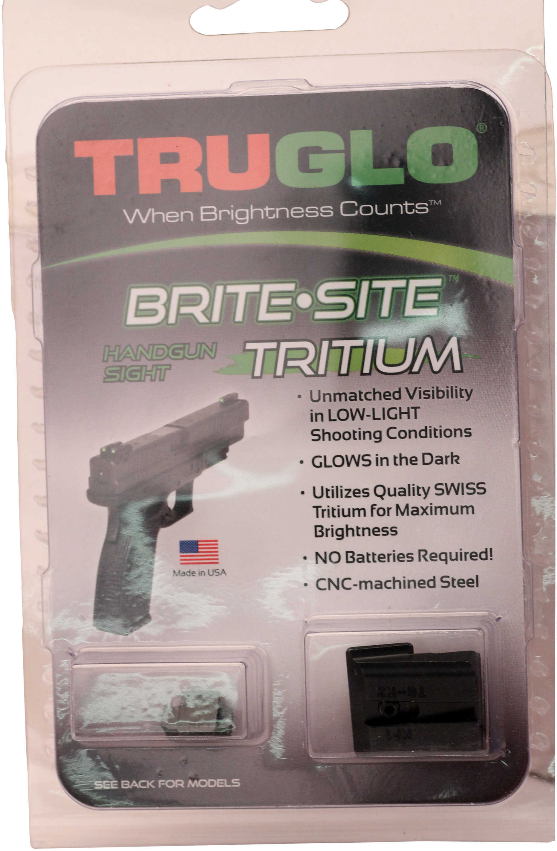 Truglo Brite-Site Tritium Sight Fits S&W M&P Green TG231MP