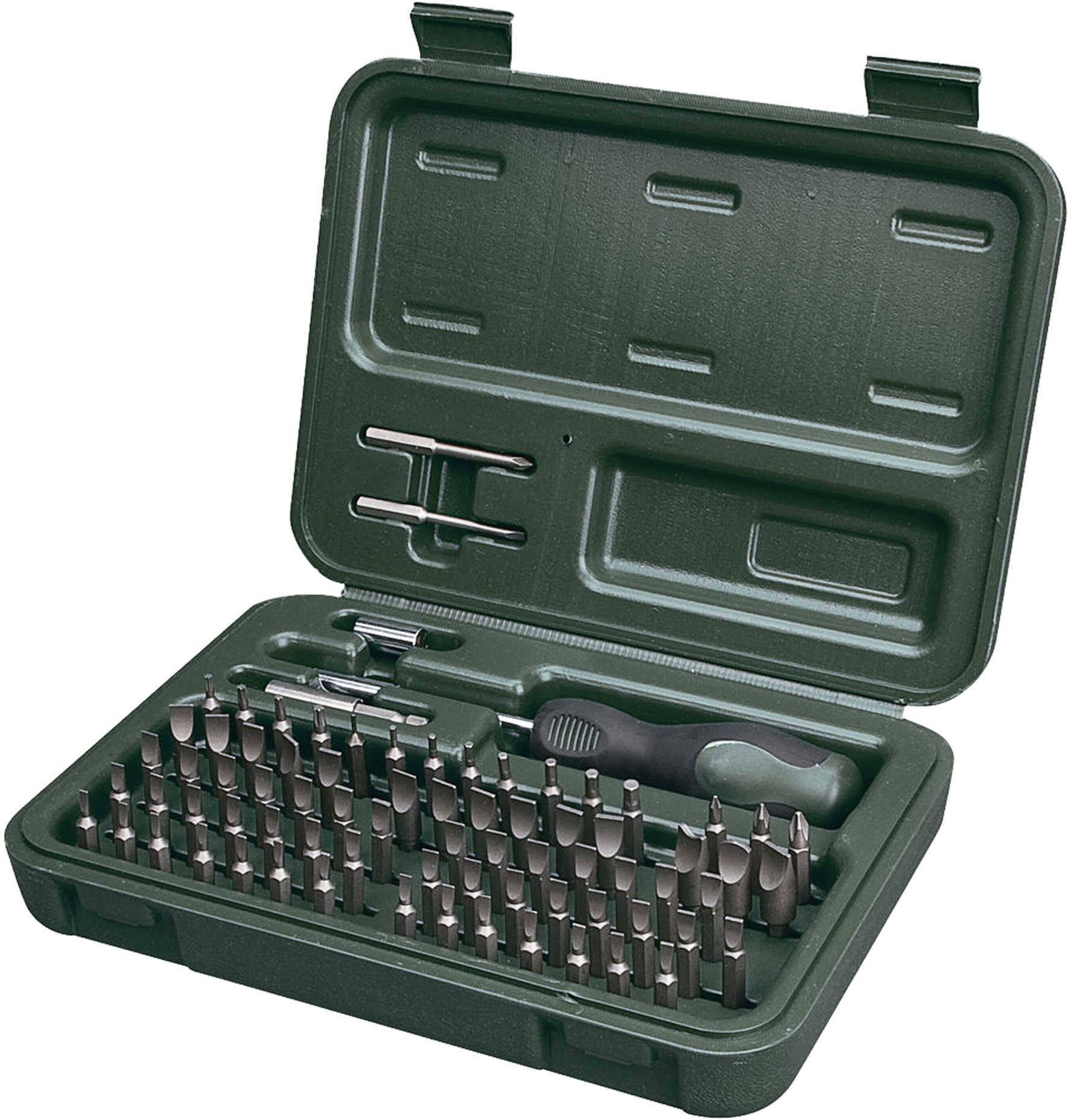 Weaver Multi- Bit Tool 77-Piece Set Hard Plastic Case Ergonomic Driver Handle Black/Green 849718