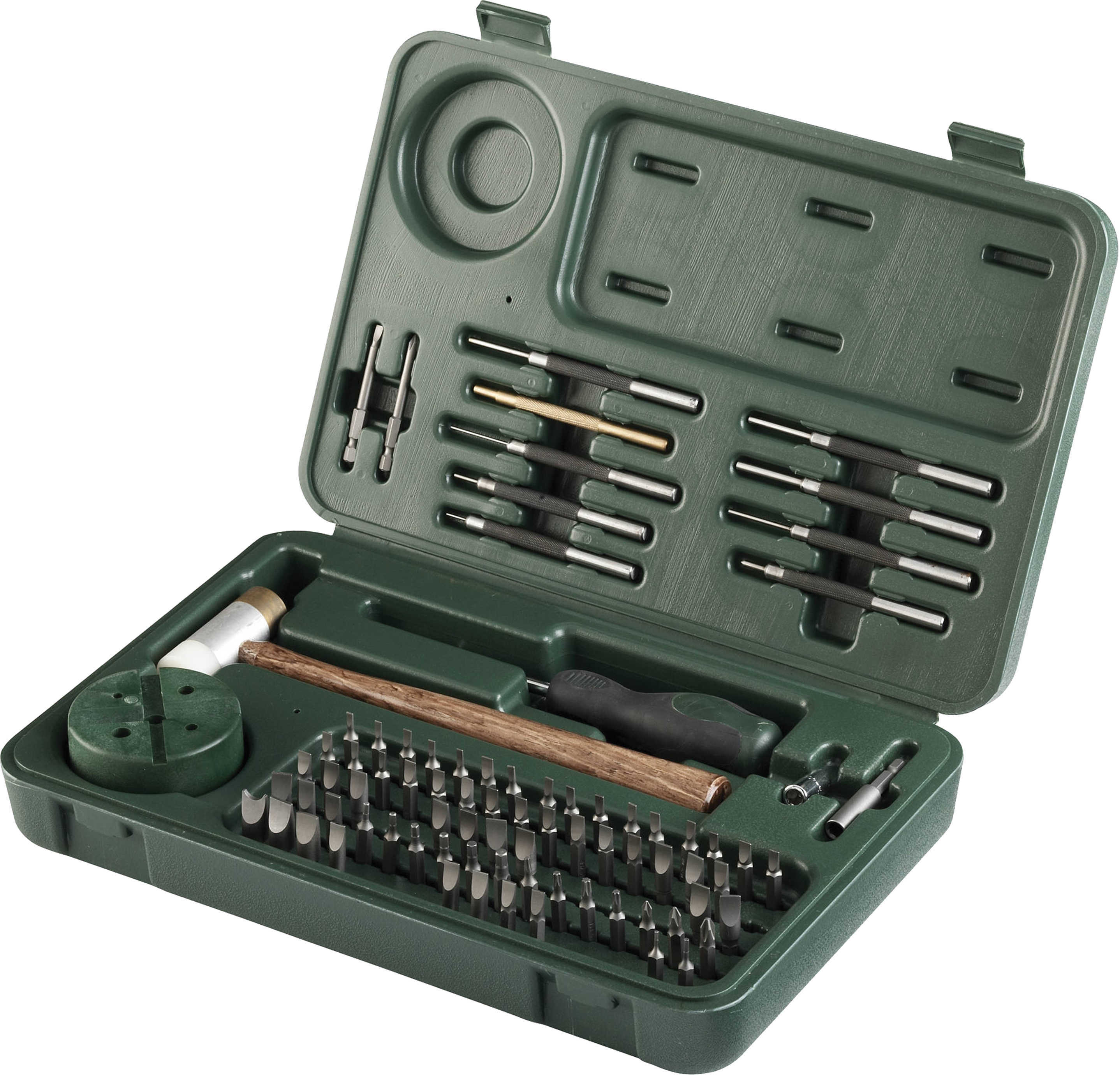 Weaver Deluxe Tool 88-Piece Set Hard Plastic Case Steel Punch Kit Brass/Plastic Hammer Black/Green 849719