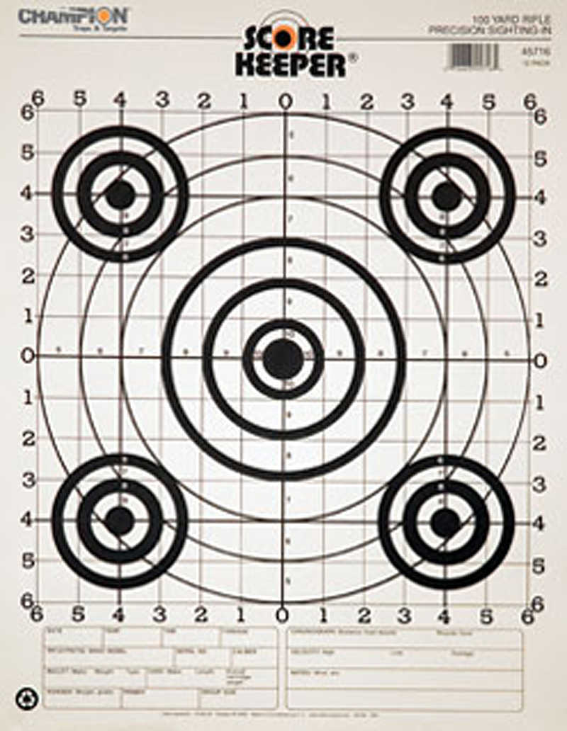 Champion Traps and Targets Outers 100Yd Rifle Sight In 12Pk 45716