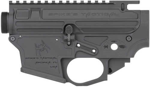 Spikes Tactical AR15 Upper/Lower Set Glock Gen2 Handgun 9mm Black Hard Coat Anodized Grip